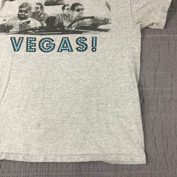 4/$15 Vegas T Shirt Adult Medium Gray The Hangover Graphic Short Sleeve - Picture 12 of 14